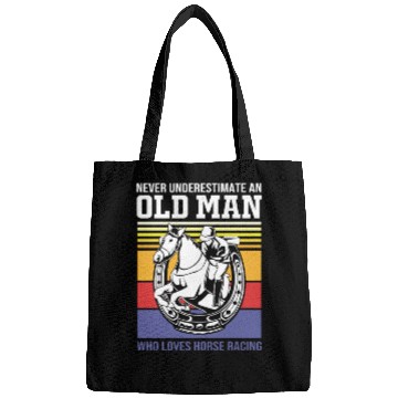 Discover Equestrian Horse An Old Man Who Loves Horse Racing Bags