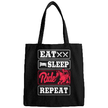 Discover Horse Racing Jockey Eat Sleep Ride Horse Repeat Bags