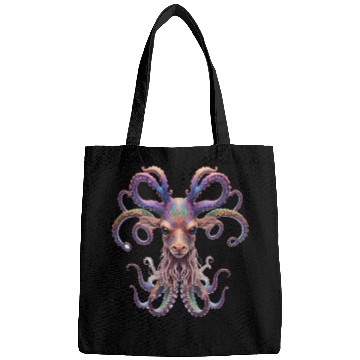 Discover Psychedelic goa deer octopus Bags
