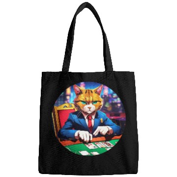 Discover The Gambler Cat's Blackjack Night Bags