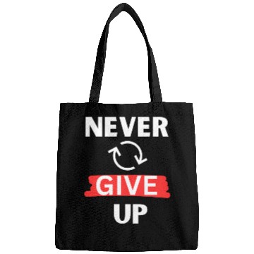 Discover "Never Give Up" Motivational design Bags