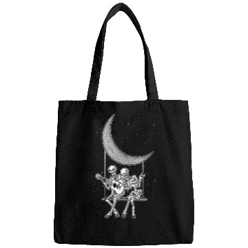 Discover Skeletons Couple Guitar Moon Bags