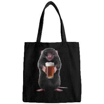 Discover Mole Drinking Beer Realistic Bags