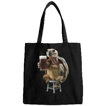 Discover Tortoise Drinking Beer Realistic Bags