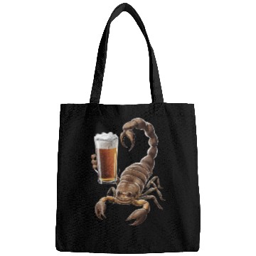 Discover Scorpion Drinking Beer Realistic Bags