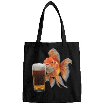 Discover Goldfish Drinking Beer Realistic Bags
