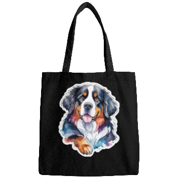 Discover Bernese Mountain Dog Watercolor Bags