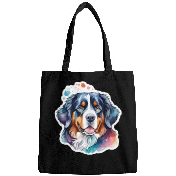Discover Bernese Mountain Dog Watercolor Bags