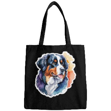 Discover Bernese Mountain Dog Watercolor Bags