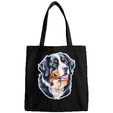 Discover Bernese Mountain Dog Watercolor Bags
