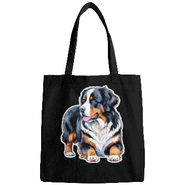 Discover Bernese Mountain Dog Watercolor Bags