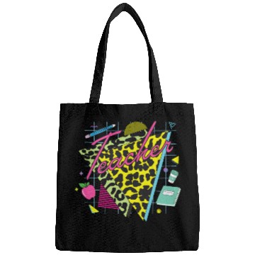 Discover Funny Retro 80s 90s Teacher Back to School Bags