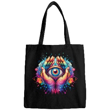 Discover Psychedelic colorful eye Bags