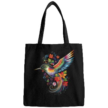 Discover Hummingbird Flowers Colorful Hummindgbird Bags