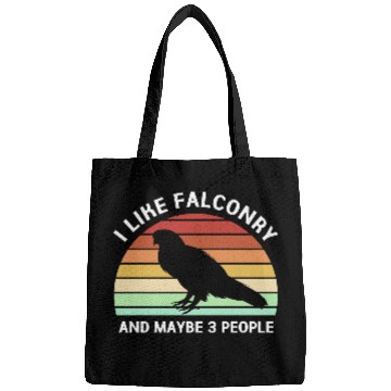 Discover Retro I Like Falconry And Maybe Three People Bags
