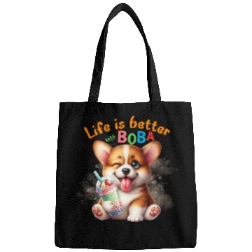 Discover Corgi with BOBA tea Milk TEA Bubble tea Bags