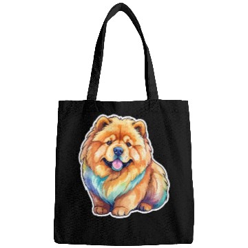 Discover Chow Chow Watercolor Bags