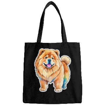 Discover Chow Chow Watercolor Bags
