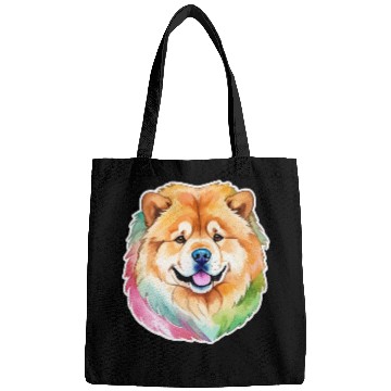 Discover Chow Chow Watercolor Bags