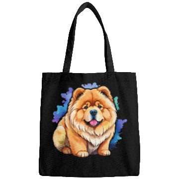 Discover Chow Chow Watercolor Bags
