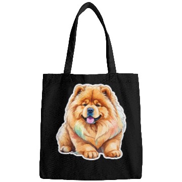 Discover Chow Chow Watercolor Bags