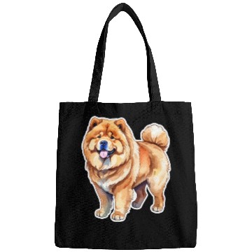 Discover Chow Chow Watercolor Bags