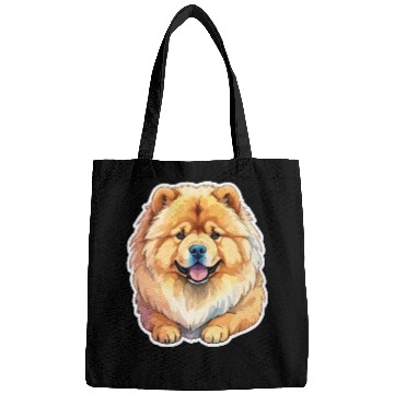 Discover Chow Chow Watercolor Bags
