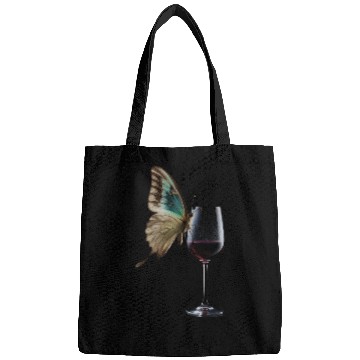 Discover Butterfly Drinking Wine Realistic Bags