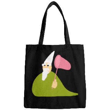 Discover Crawly Gnome Tiny Green Wizard, Funny Green Gnome Bags