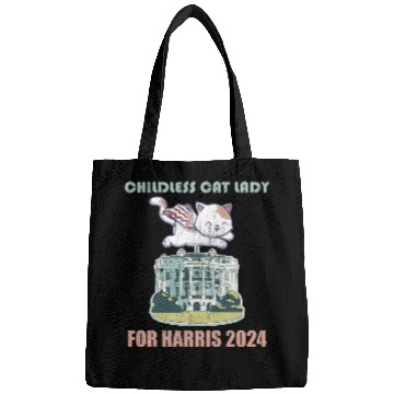 Discover Childless cat lady for Harris 2024 Bags