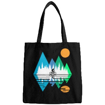 Discover GEOMETRIC MOUNTAIN WITH MOUNTAIN BIKER Bags
