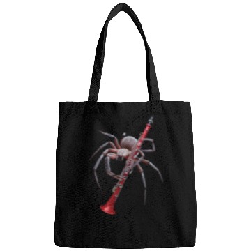 Discover Spider Playing Clarinet Realistic Bags