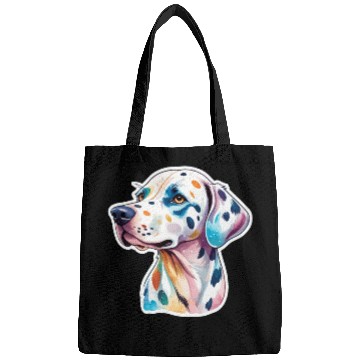 Discover Dalmatian Dog Watercolor Bags