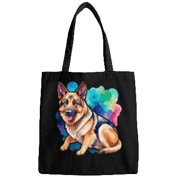 Discover German Shepherd Watercolor Bags