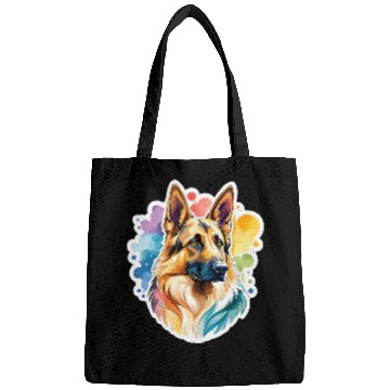Discover German Shepherd Watercolor Bags