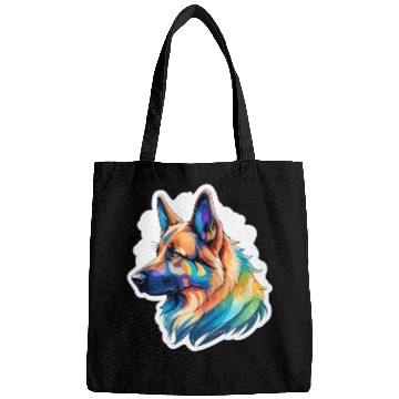 Discover German Shepherd Watercolor Bags
