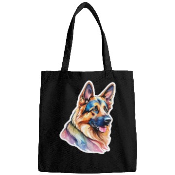 Discover German Shepherd Watercolor Bags