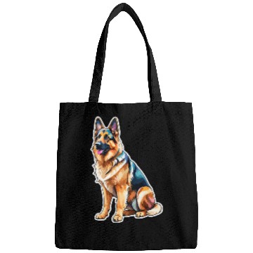 Discover German Shepherd Watercolor Bags