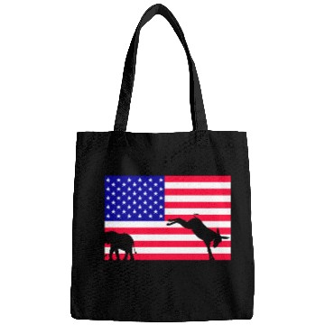 Discover Donkey kicking out the elephant, US Election 2024 Bags