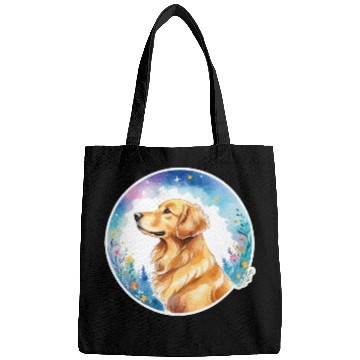 Discover Golden Retriever Watercolor Bags