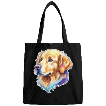 Discover Golden Retriever Watercolor Bags