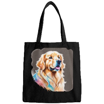 Discover Golden Retriever Watercolor Bags