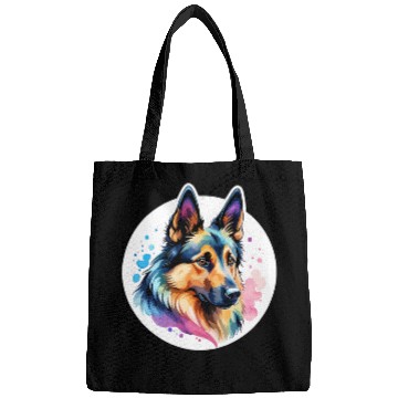 Discover Belgian Shepherd Watercolor Bags