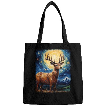 Discover Deer Hunter Deer Hunting Starry Night Painting Bags