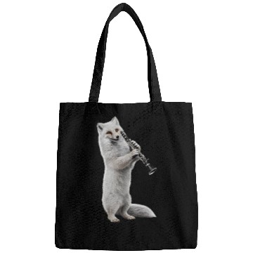 Discover Arctic Fox Playing Clarinet Realistic Bags