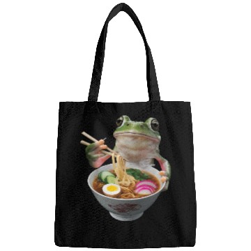 Discover Frog Eating Ramen Realistic Bags