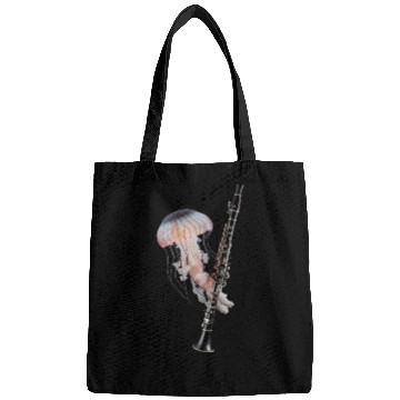 Discover Jellyfish Playing Clarinet Realistic Bags