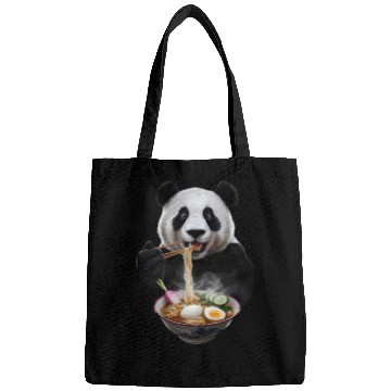 Discover Panda Eating Ramen Realistic Bags