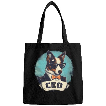 Discover Border Collie Dog With Suit and Tie CEO Bags