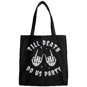 Discover Till Death Do Us Party Skeleton Hand Bachelorette Bags